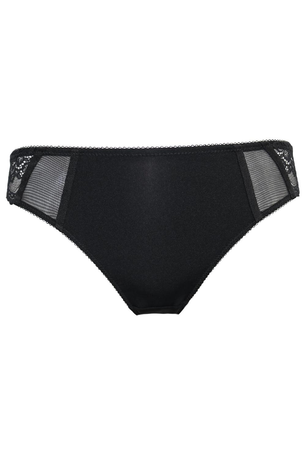 Pour Moi Mesh And Lace Brazilian - Black