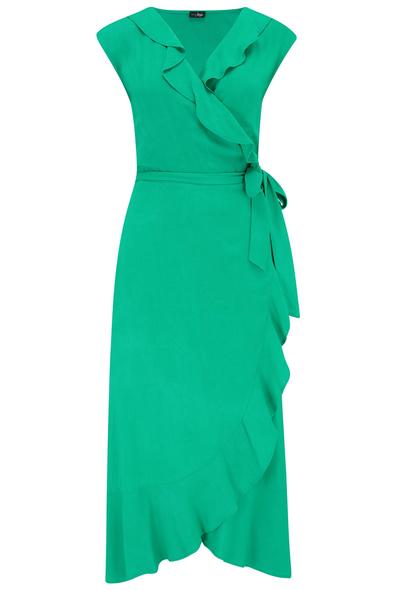 Pour Moi Midaxi Wrap Beach Dress - Green