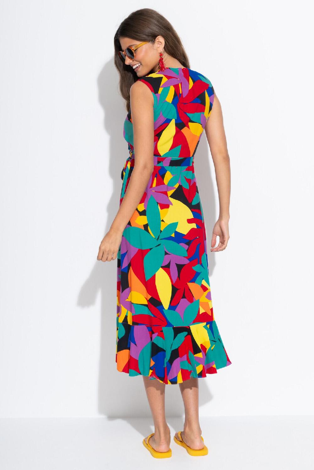 Pour Moi Midaxi Wrap Beach Dress - Multi