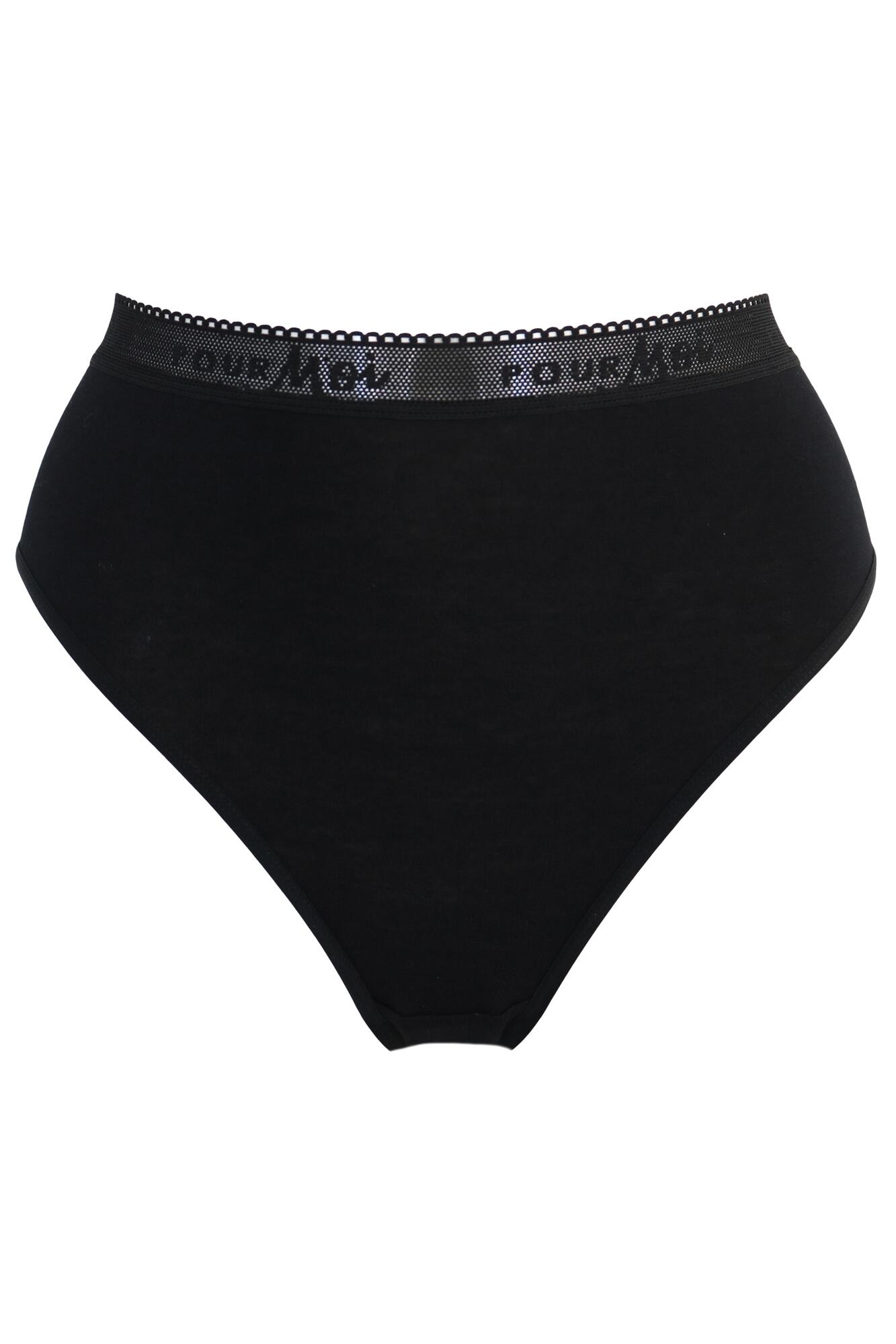 Pour Moi Modal And Mesh High Leg - Black