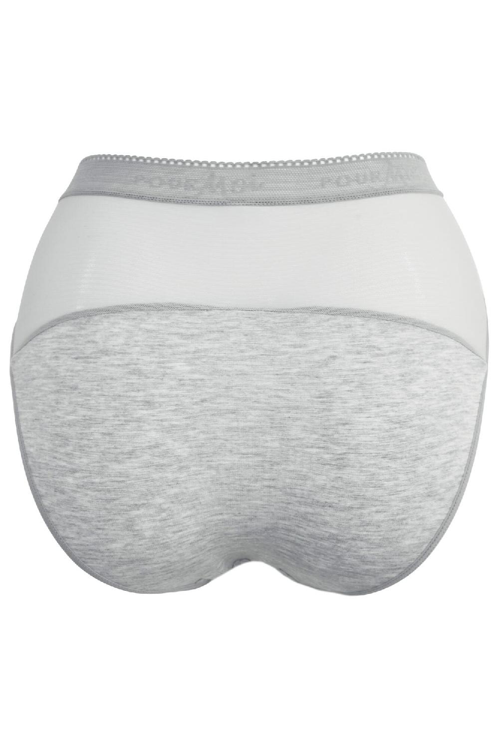 Pour Moi Modal And Mesh High Leg - Grey Marl