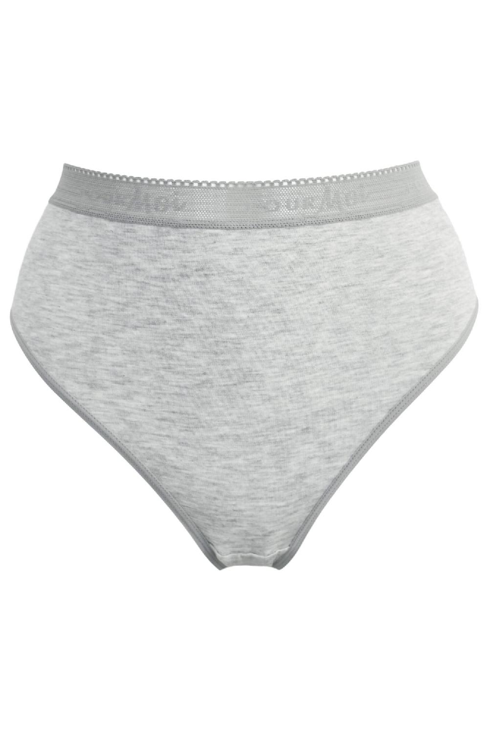 Pour Moi Modal And Mesh High Leg - Grey Marl