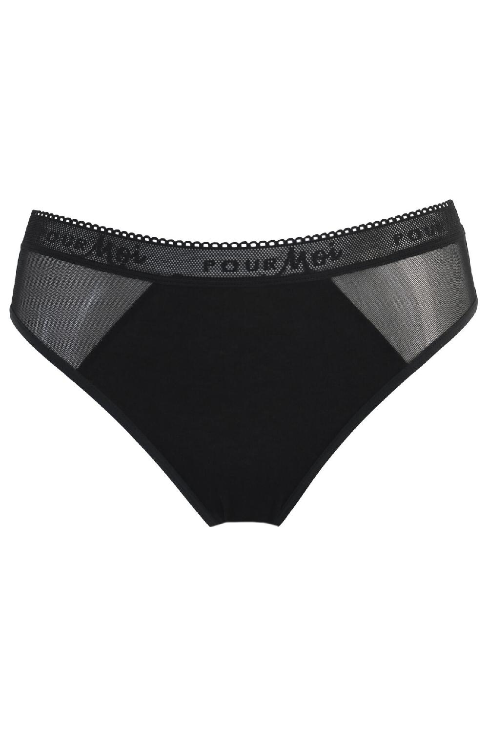 Pour Moi Modal And Mesh Midi Brief - Black