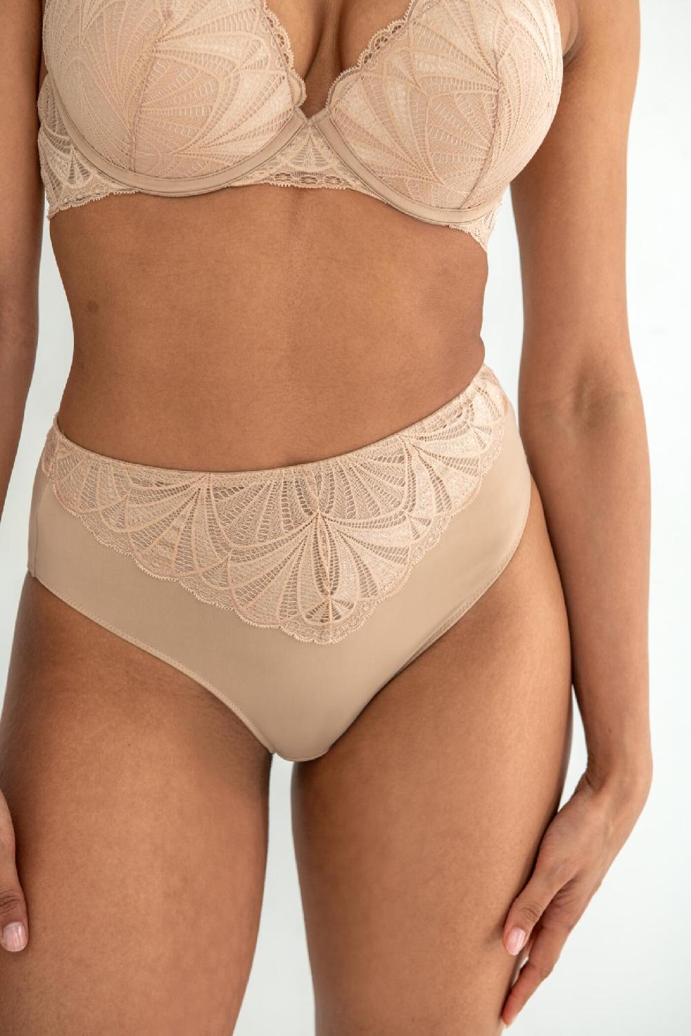 Pour Moi New Romance High-Waist Midi Brief - Almond