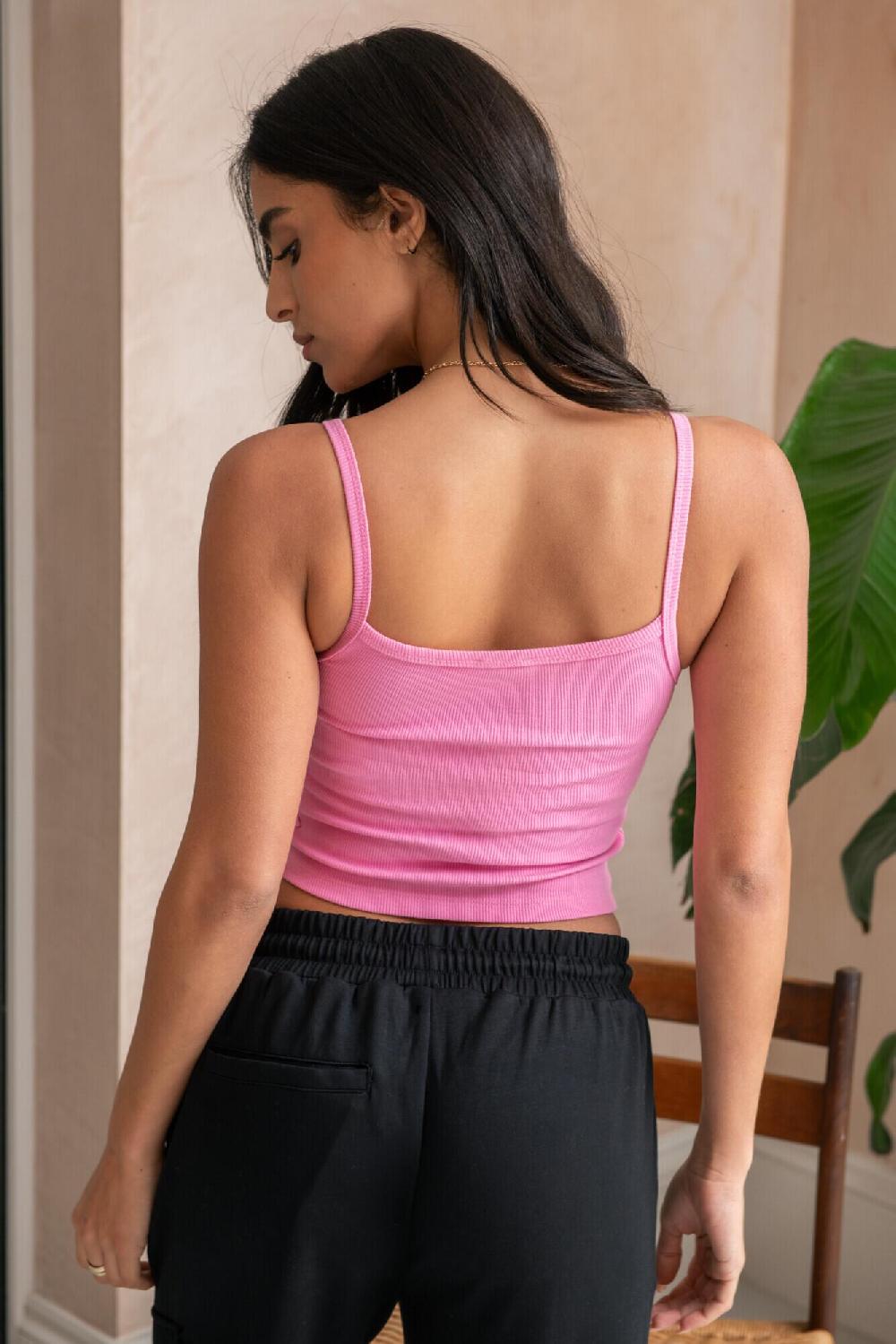 Pour Moi Off Duty Rib Jersey Support Cami - Pink