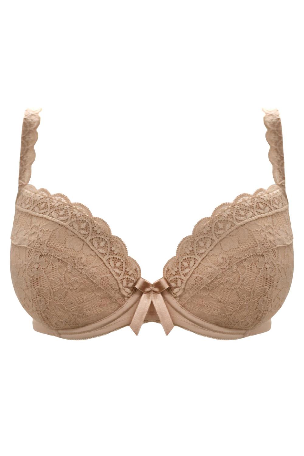 Pour Moi Rebel Padded Plunge Bra - Almond