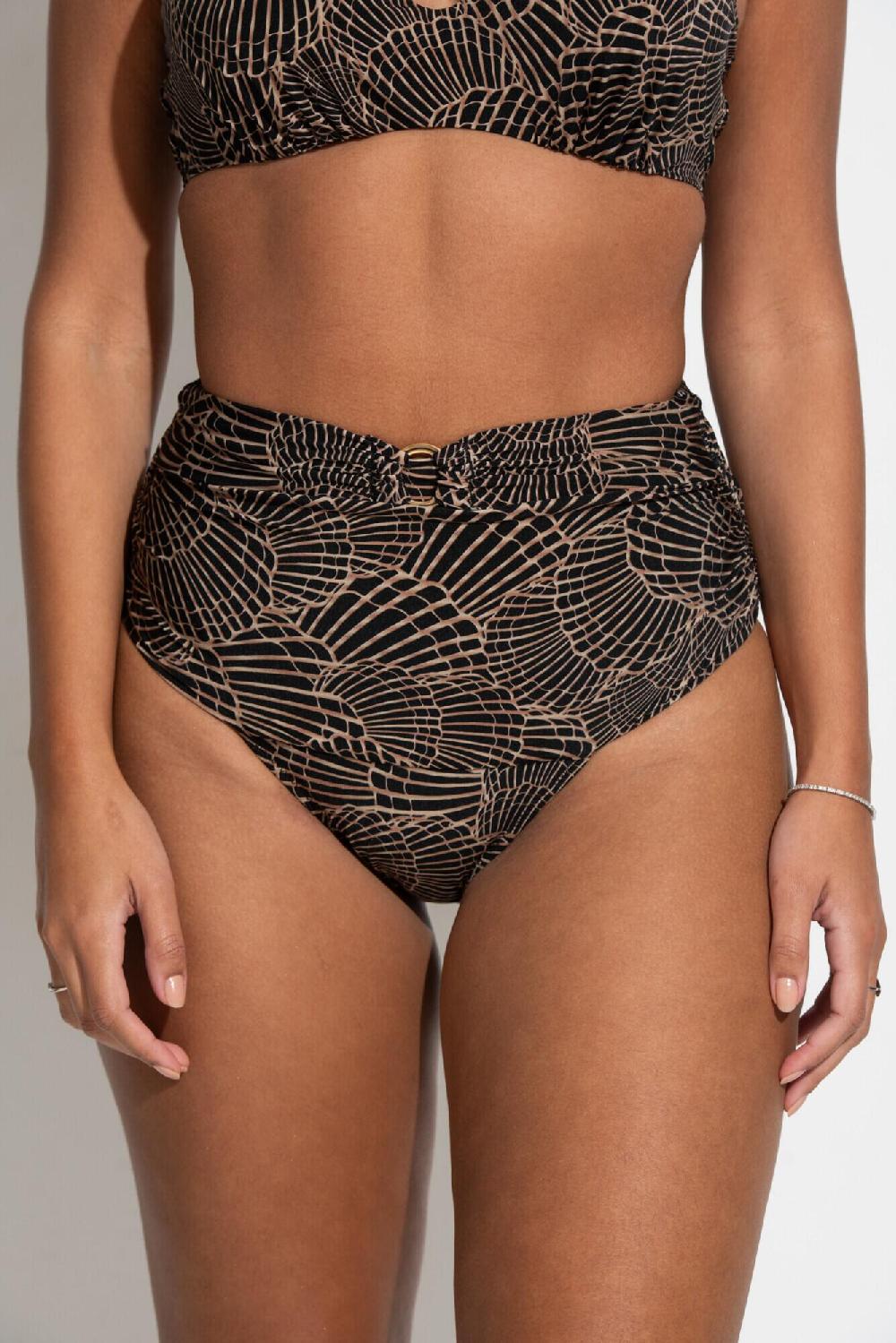 Pour Moi Samoa High Waist Control Brief - Black/Gold
