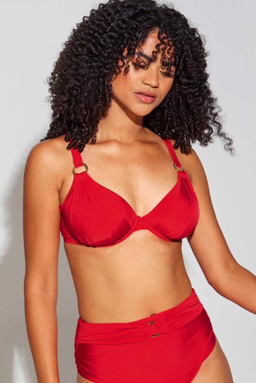 Pour Moi Samoa Non Padded Underwired Top - Red
