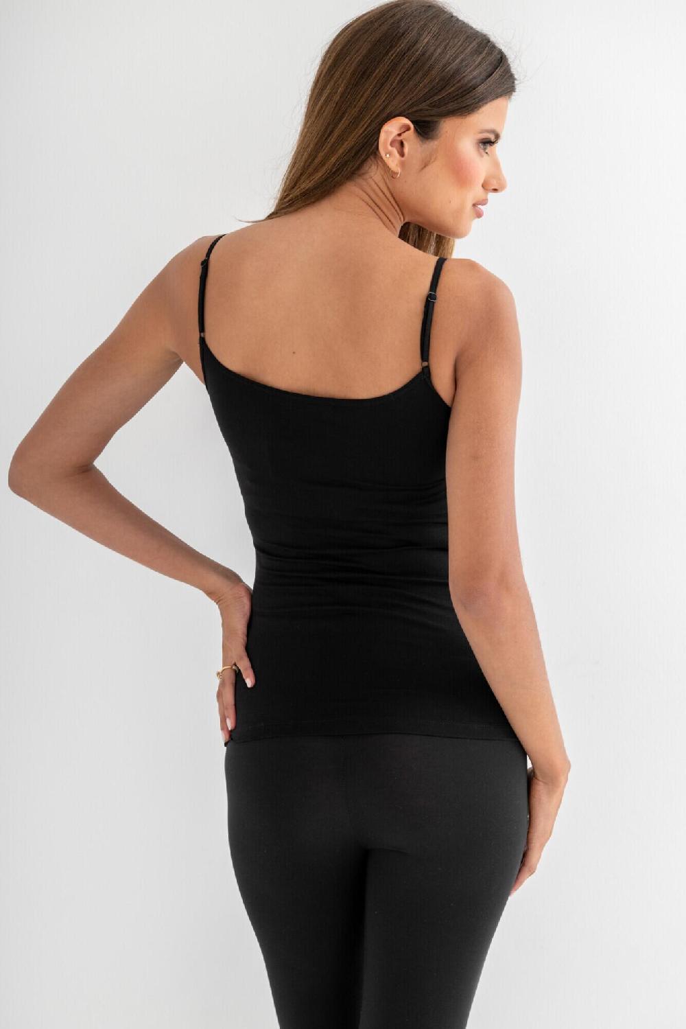 Pour Moi Second Skin Thermal Cami Top - Black