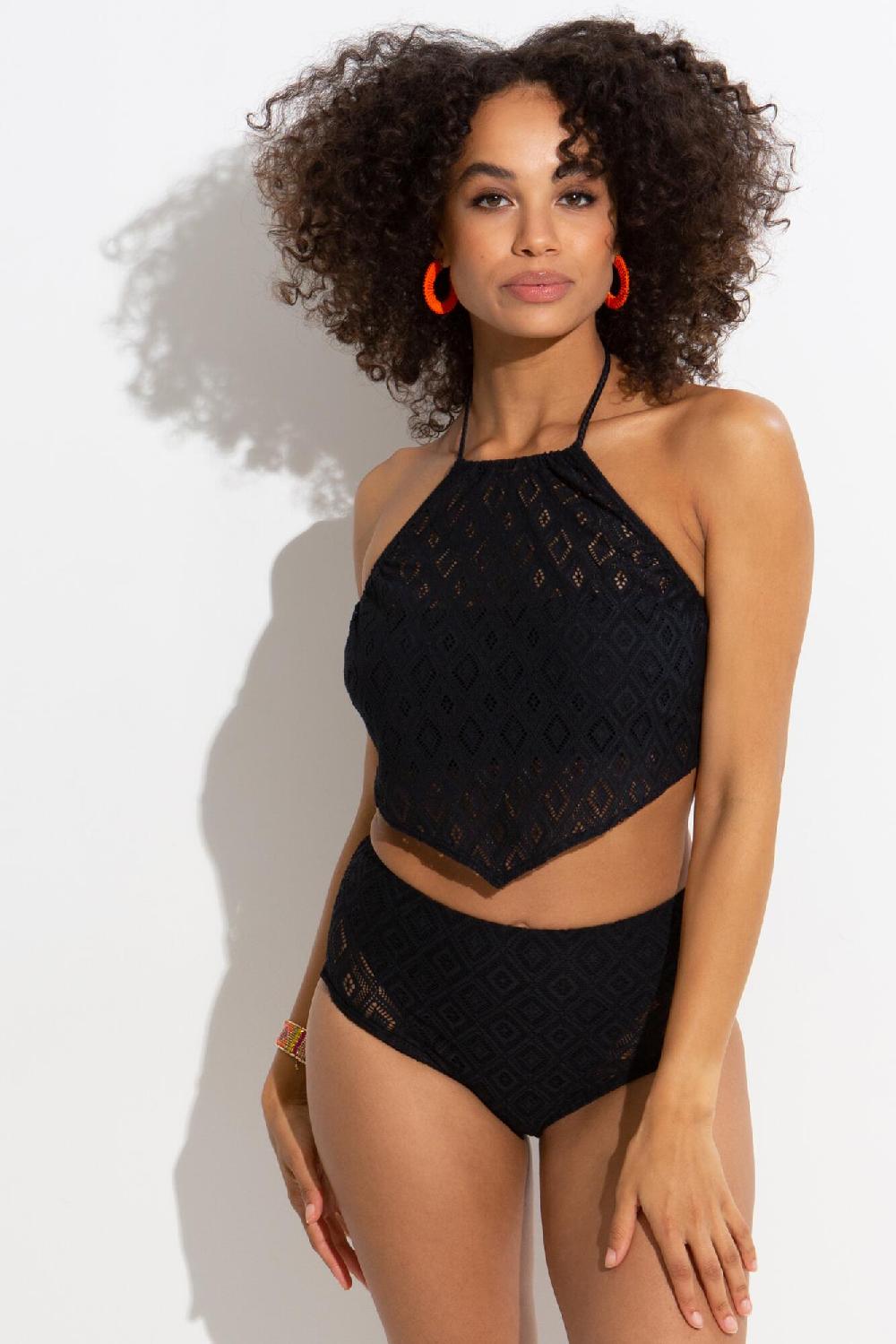 Pour Moi Summer Breeze High-Waist Brief - Black