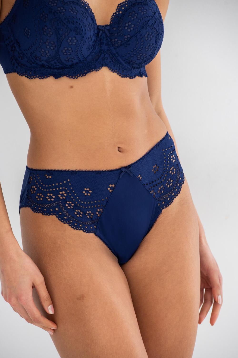 Pour Moi Swoon High-Waist Brief - Navy