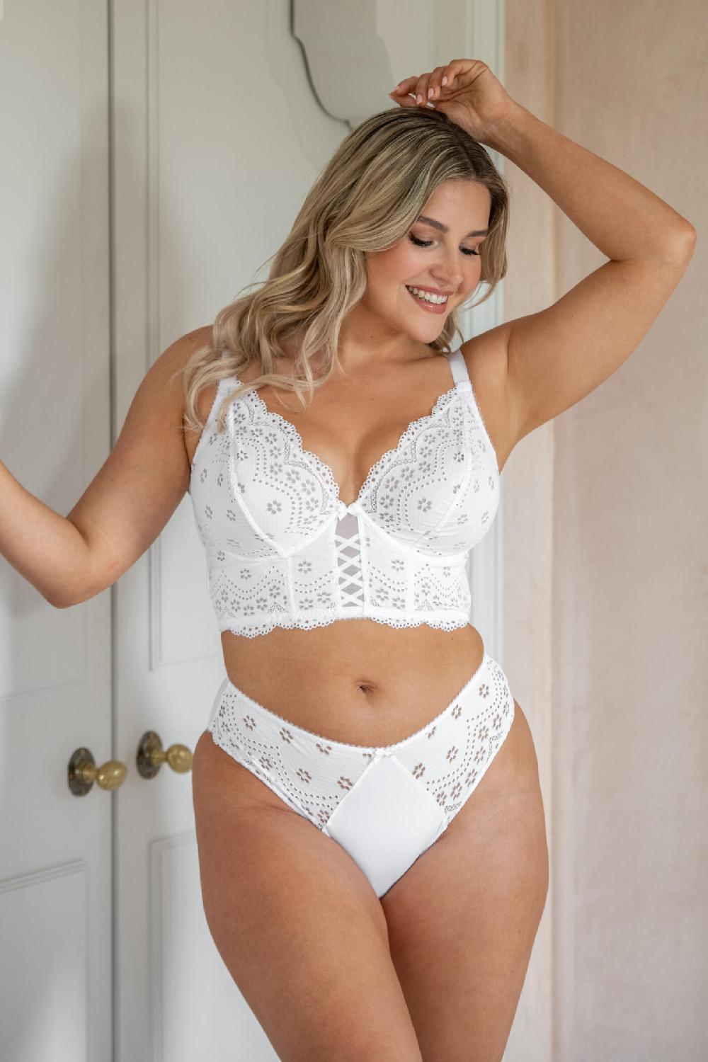 Pour Moi Swoon High-Waist Brief - White