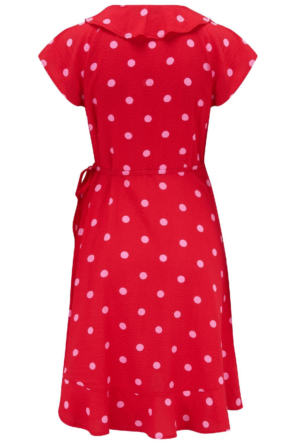 Pour Moi Textured Woven Wrap Beach Dress - Red/Pink