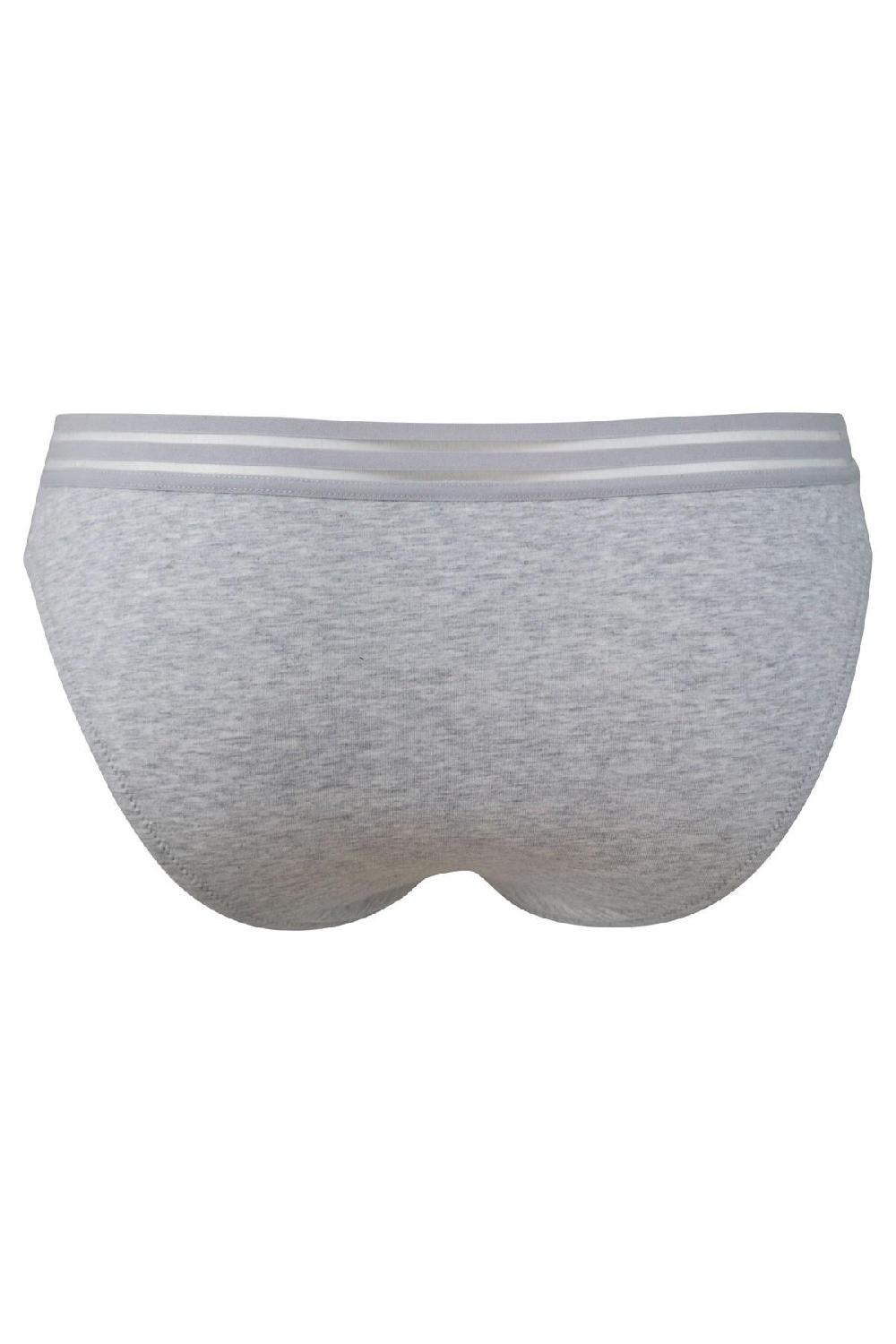 Pour Moi Twist Cotton Brief - Grey Marl