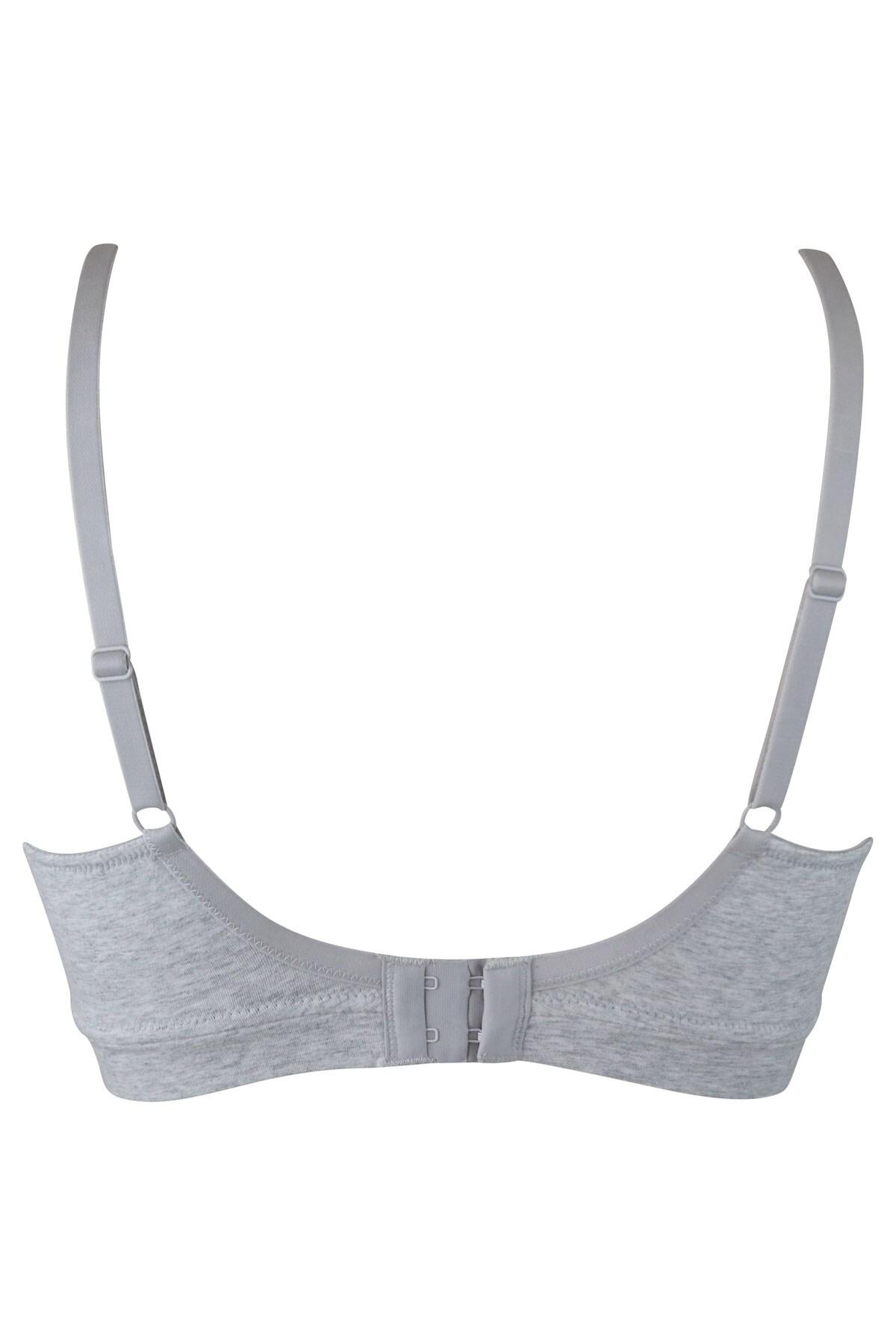 Pour Moi Twist Cotton Padded T-Shirt Bra - Grey Marl