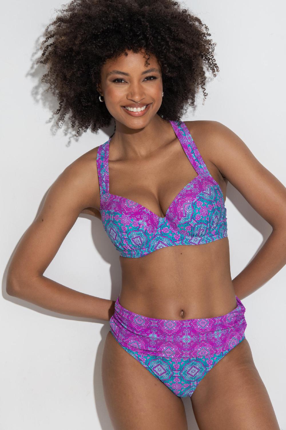 Pour Moi Venice Beach Fold Over Brief - Aquaburst