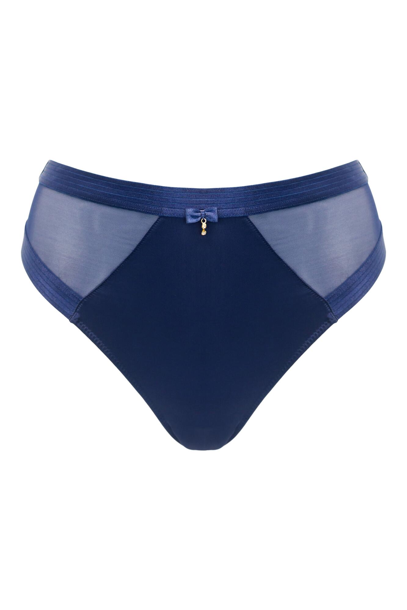 Pour Moi Viva Luxe High Leg Brief - Navy