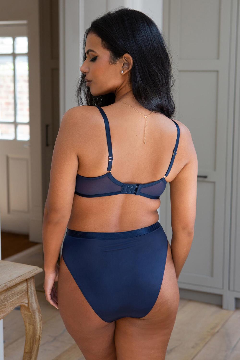 Pour Moi Viva Luxe Underwired Bra D-M - Navy