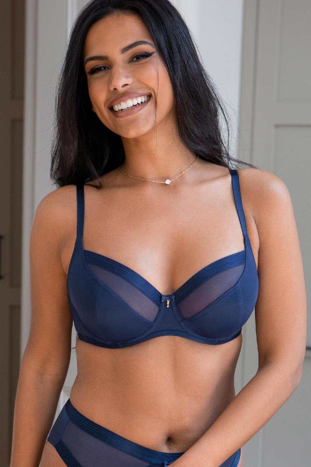 pour moi Viva Luxe Underwired Bra D-M - Navy