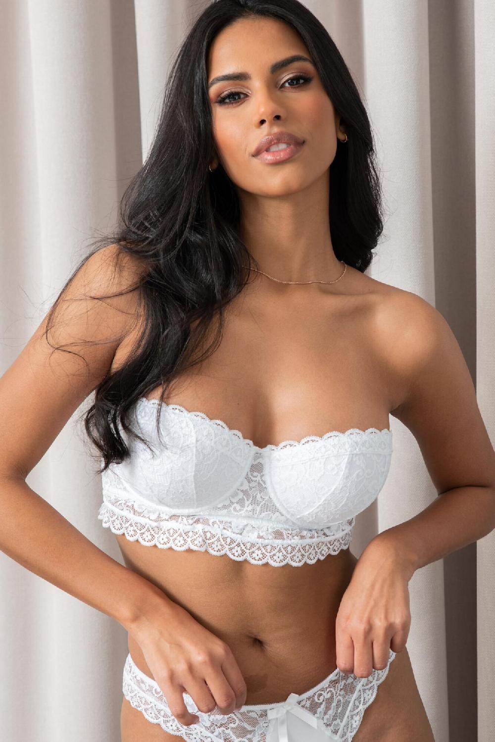 pour moi Rebel Lightly Padded Multiway Strapless Longline Bra - White