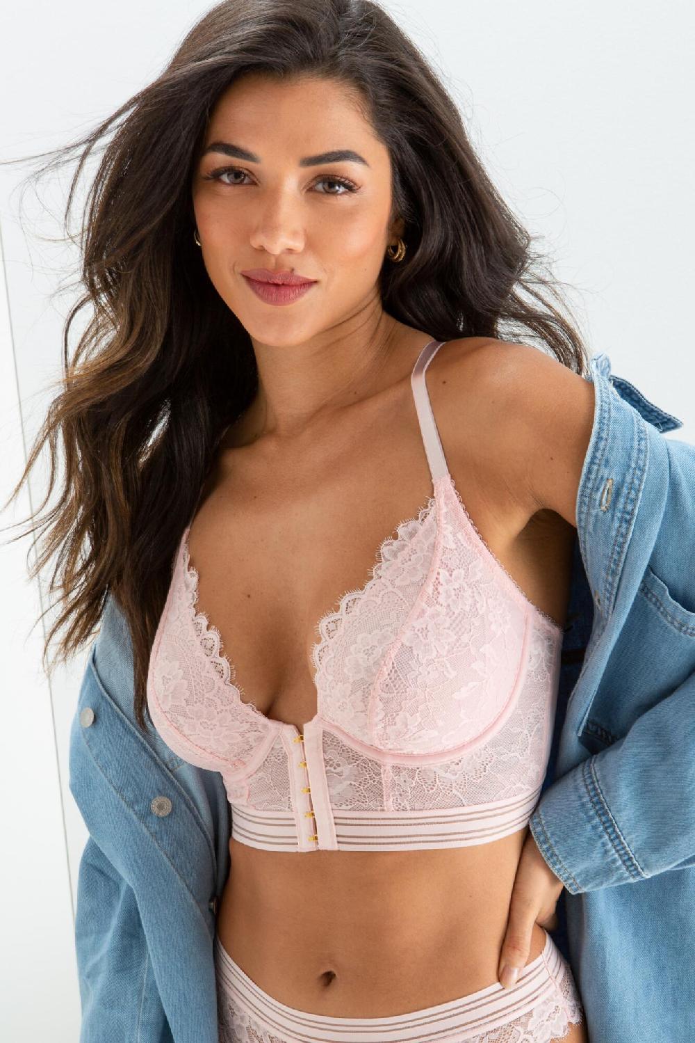 pour moi Revolution Front Fastening Underwired Bralette - Soft Pink