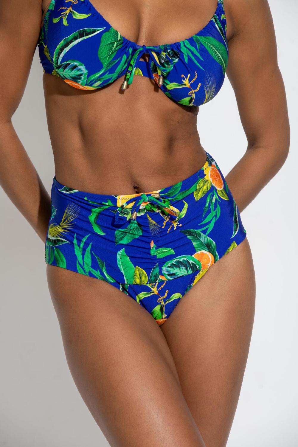 Pour Moi Santa Cruz Super High-Waist Tummy Control Brief - Blue Tropical