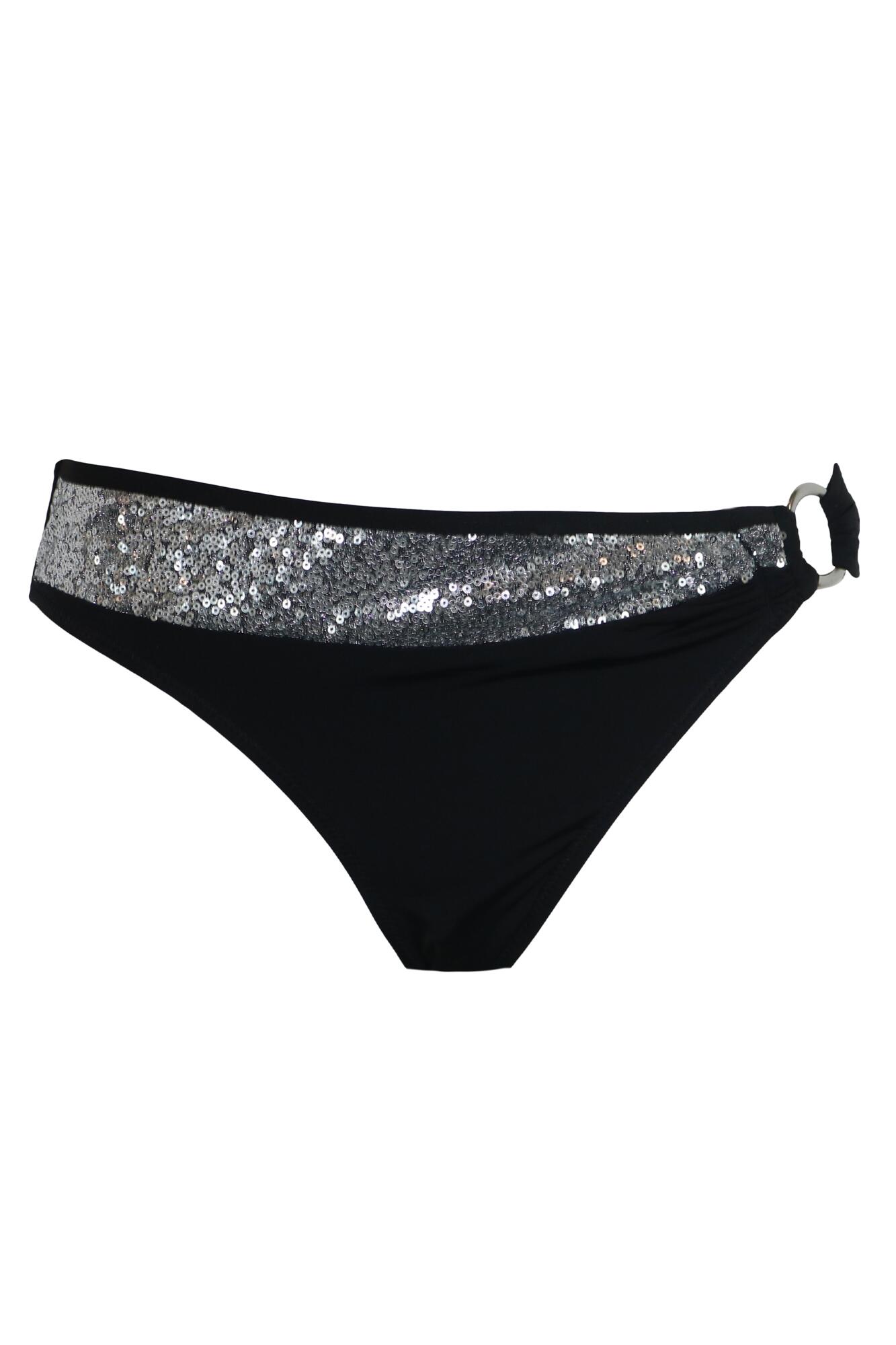 Pour Moi Sea Queen Sequin Ring Detail Brief - Black/Silver