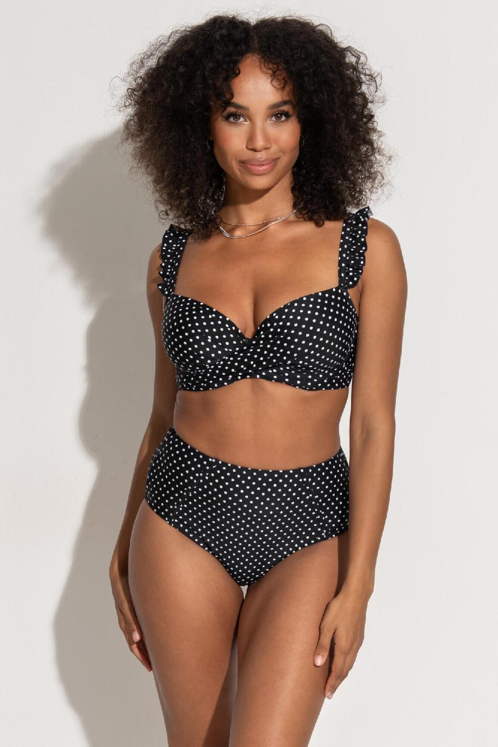 Pour Moi Sicily High-Waist Tummy Control Brief - Black/White