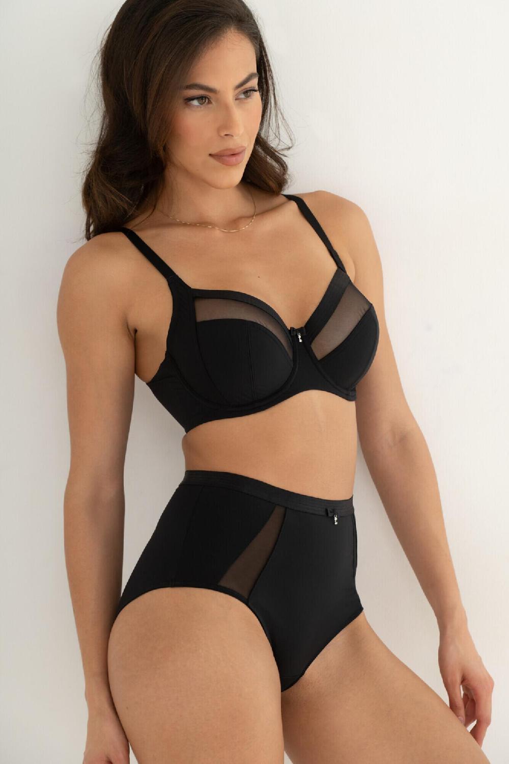 Pour Moi Viva Luxe High Waist Light Control Brief - Black