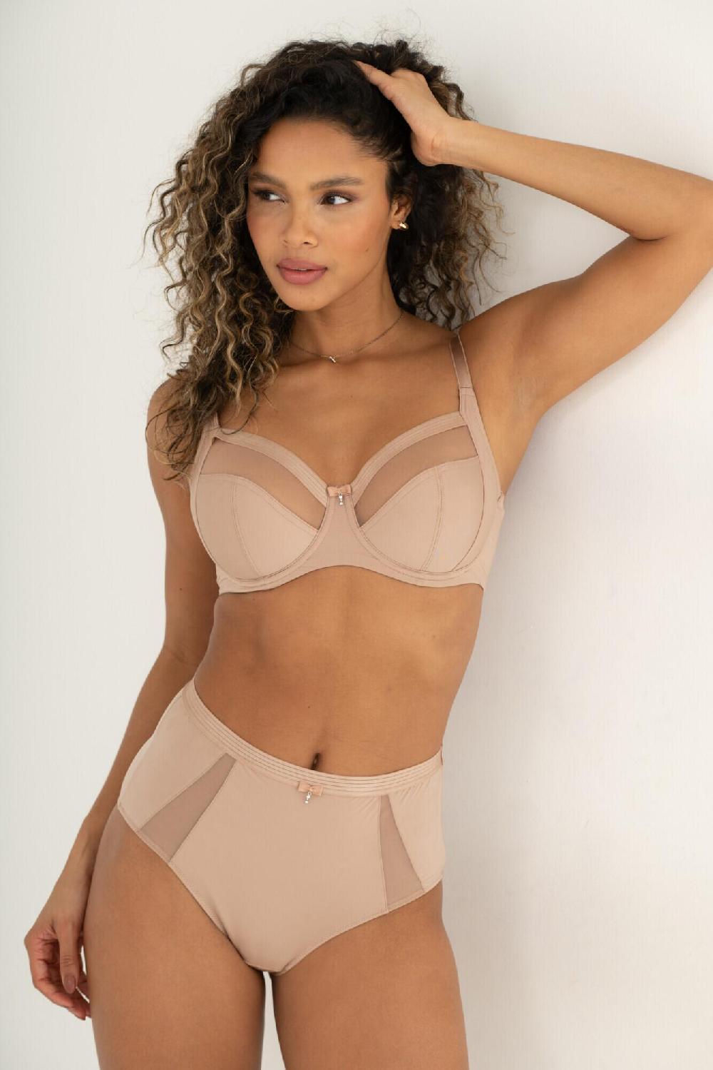 Pour Moi Viva Luxe High Waist Light Control Brief - Toffee