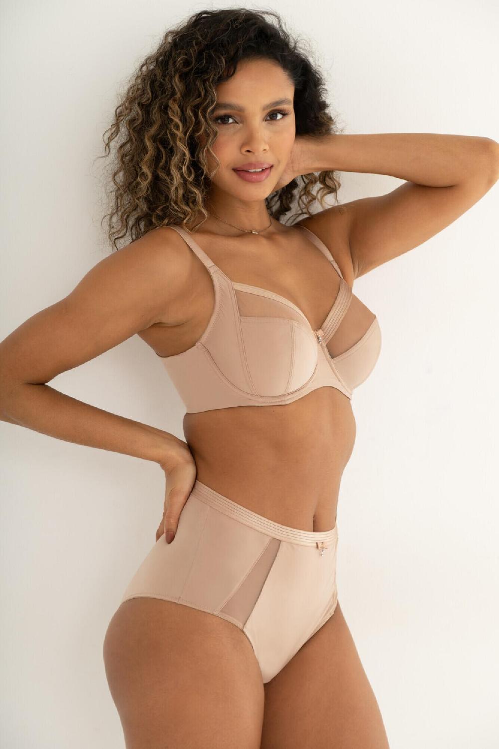 Pour Moi Viva Luxe High Waist Light Control Brief - Toffee