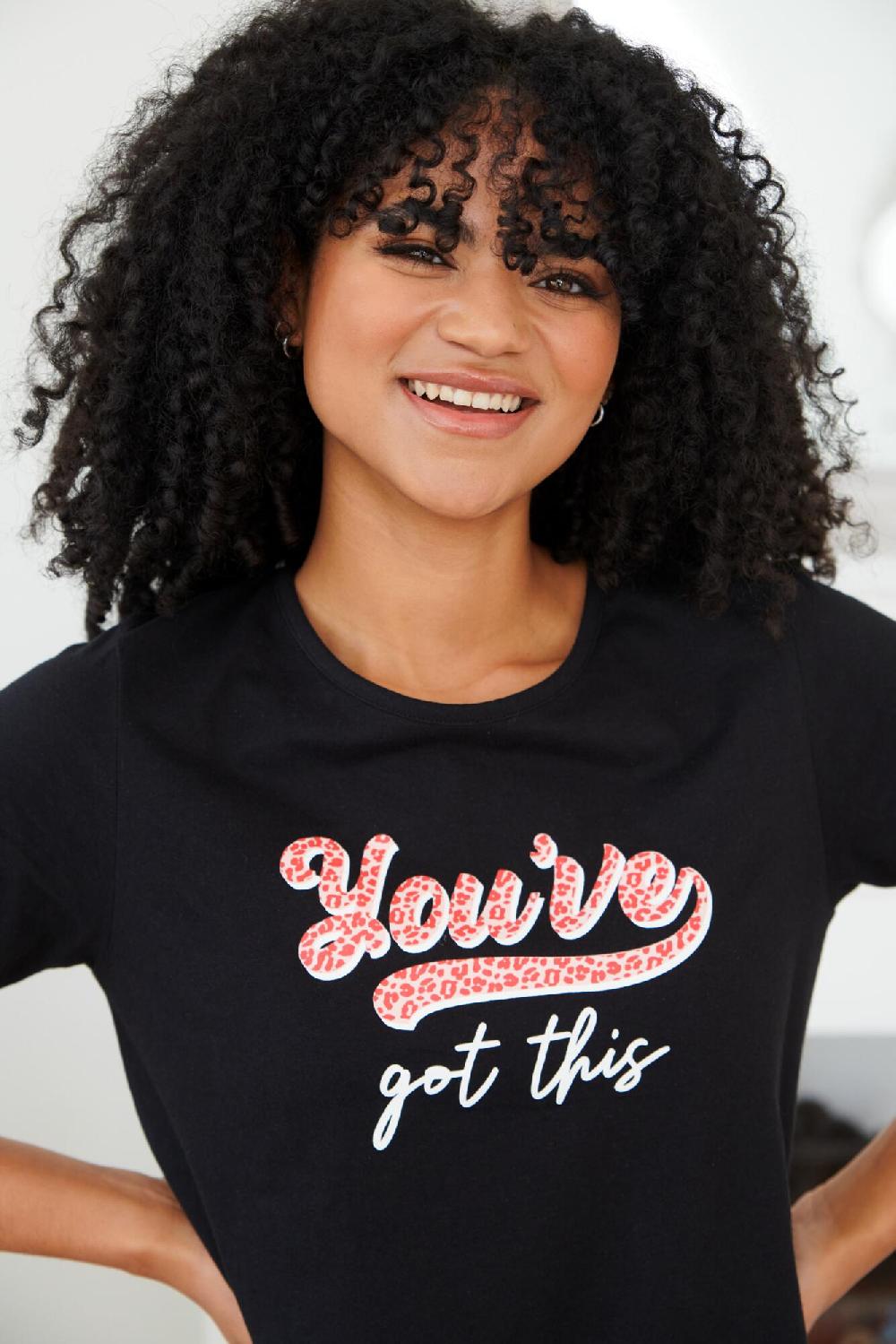 Pour Moi You've Got This Cotton Jersey Cropped Trouser Pyjama Set - Red Leopard