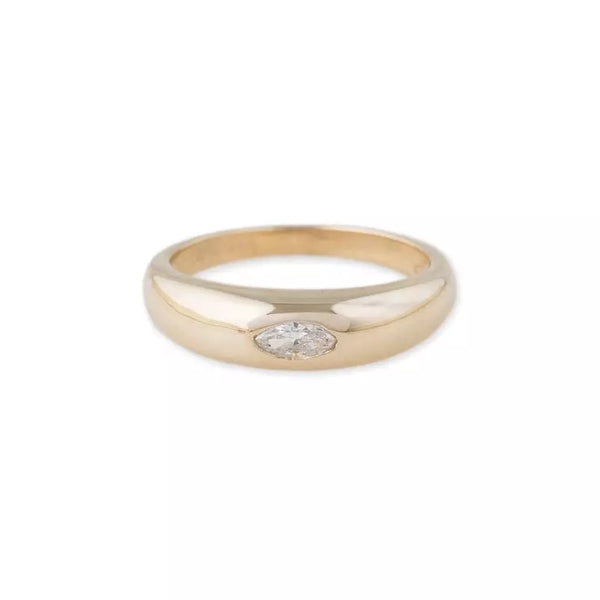 pour toi Chunky Baguette Ring Rosegold