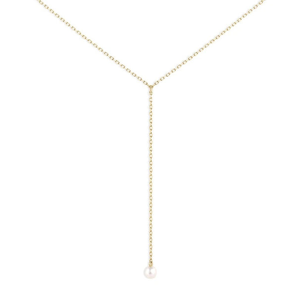 pour toi Dainty Pearl Lariat