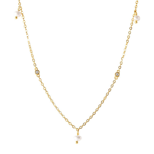 pour toi Dainty Pearl Necklace