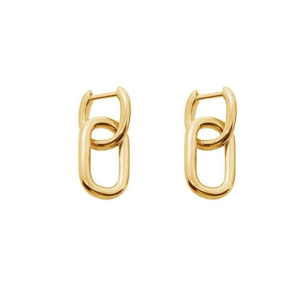 pour toi Double Paperclip Earrings