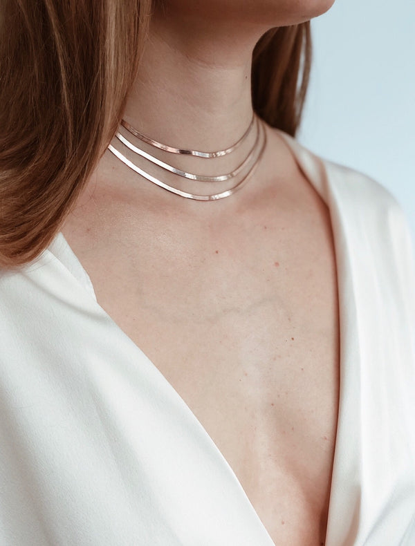 Pour Toi Flat Snake Choker