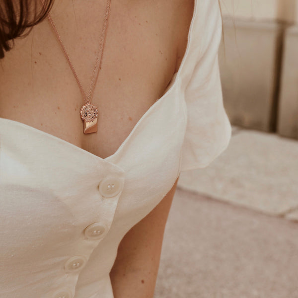 Pour Toi Flower Coin Necklace