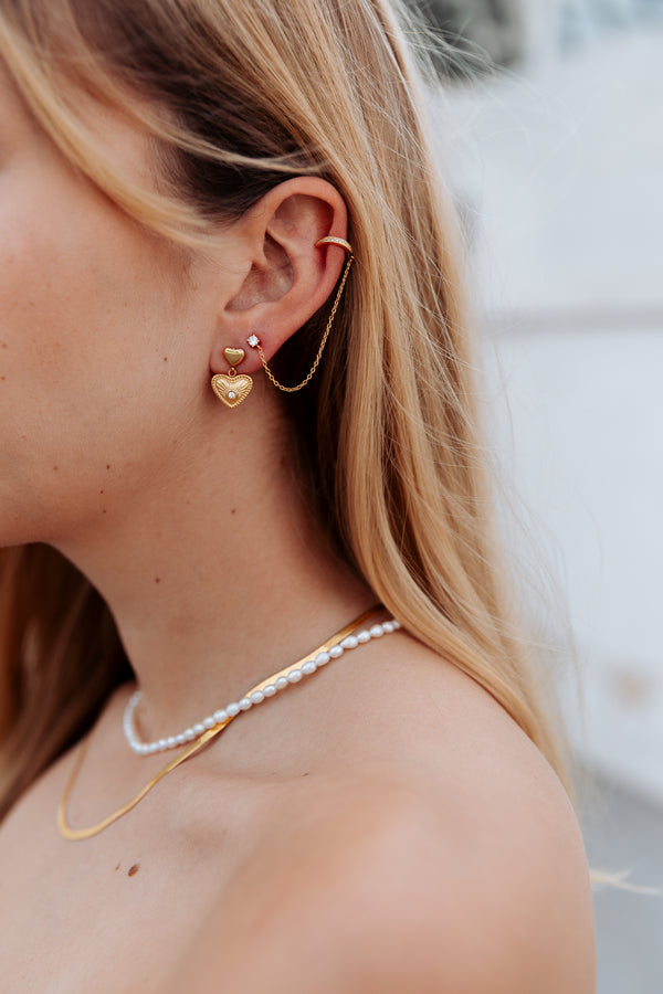 Pour Toi Heart Drop Earrings