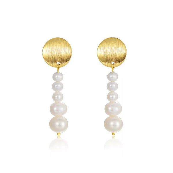 pour toi Long Keshi Pearl Earrings