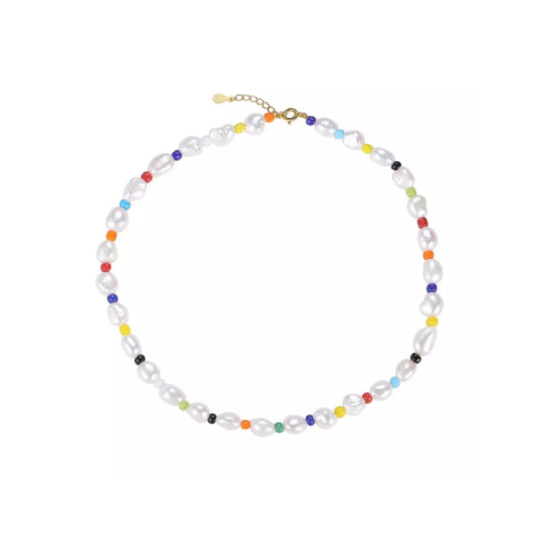 Pour Toi Multicolor Keshi Pearl Choker