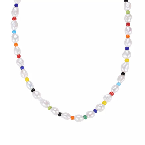 pour toi Multicolor Keshi Pearl Choker
