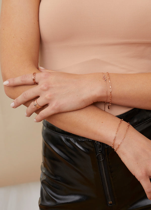 Pour Toi Paperclip Bracelet