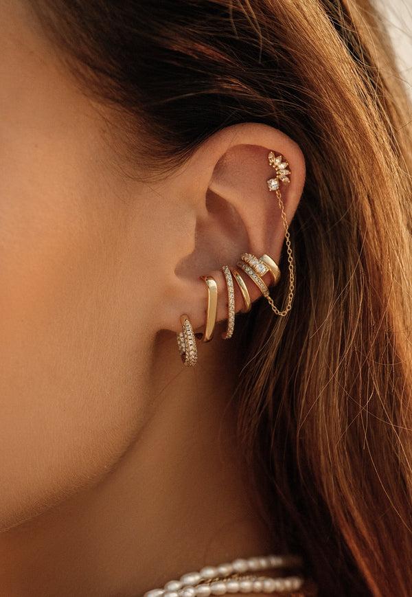 Pour Toi Sparkly Hoops