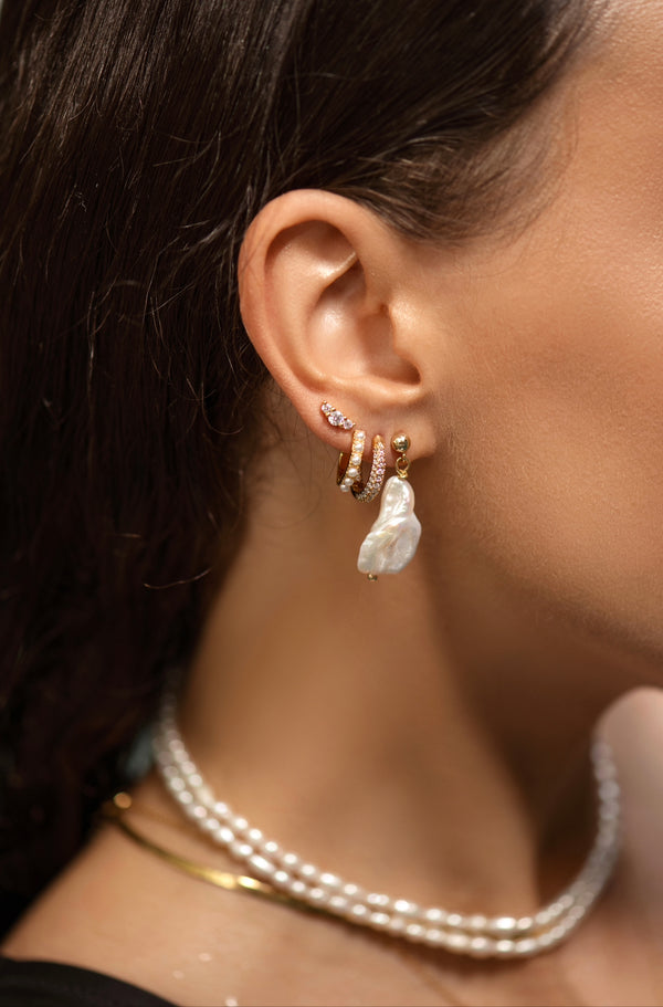 Pour Toi Sparkly Hoops