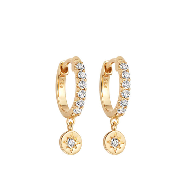 pour toi Star Charm Hoops