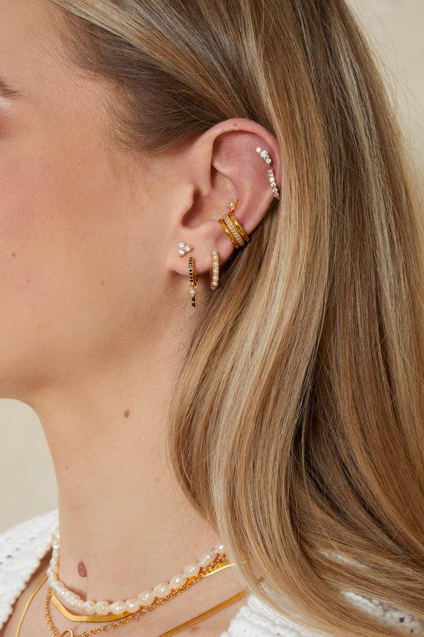 Pour Toi Three Diamond Earstuds