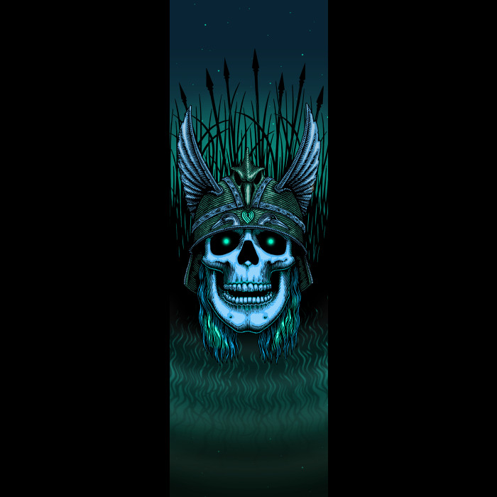 powell peralta Powell Peralta Anderson Green Skull Grip Tape Sheet 10.5 x 33