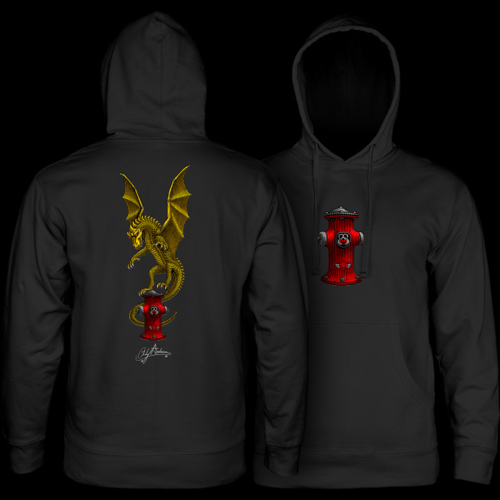 powell peralta Powell Peralta Andy Anderson Hydrant Hooded Sweatshirt Mid Weight Black