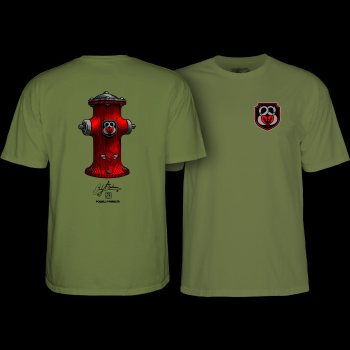 powell peralta Powell Peralta Andy Anderson Hydrant T-Shirt Military Green